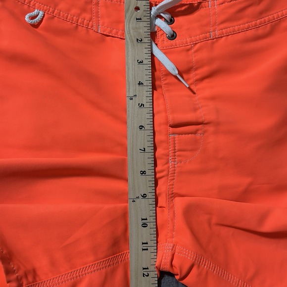 Sundek Iconic Taffeta Mid-length Swim Trunks Board Shorts Men's Size 30 Orange - Picture 6 of 12